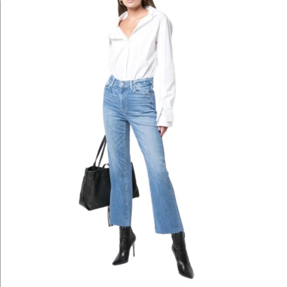 PAIGE Denim - Paige Atley Ankle Flare Braided Jeans in Joannis 29